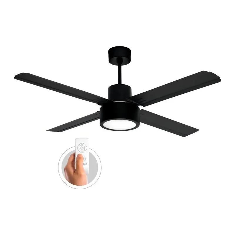 Ventilador de Techo 48" 85 W 3 Velocidades Negro 3418R Protalia