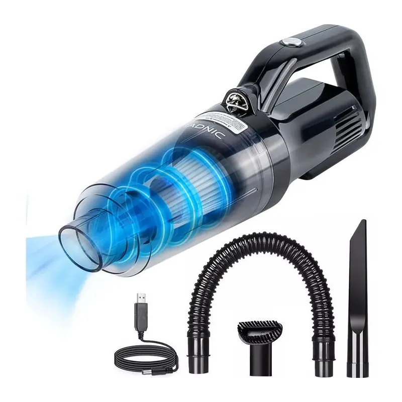 Aspiradora De Mano Gadnic 120W 9000Pa Inalámbrica Batería 2000mAh Filtro HEPA Carga USB Bajo Ruido Auto Hogar