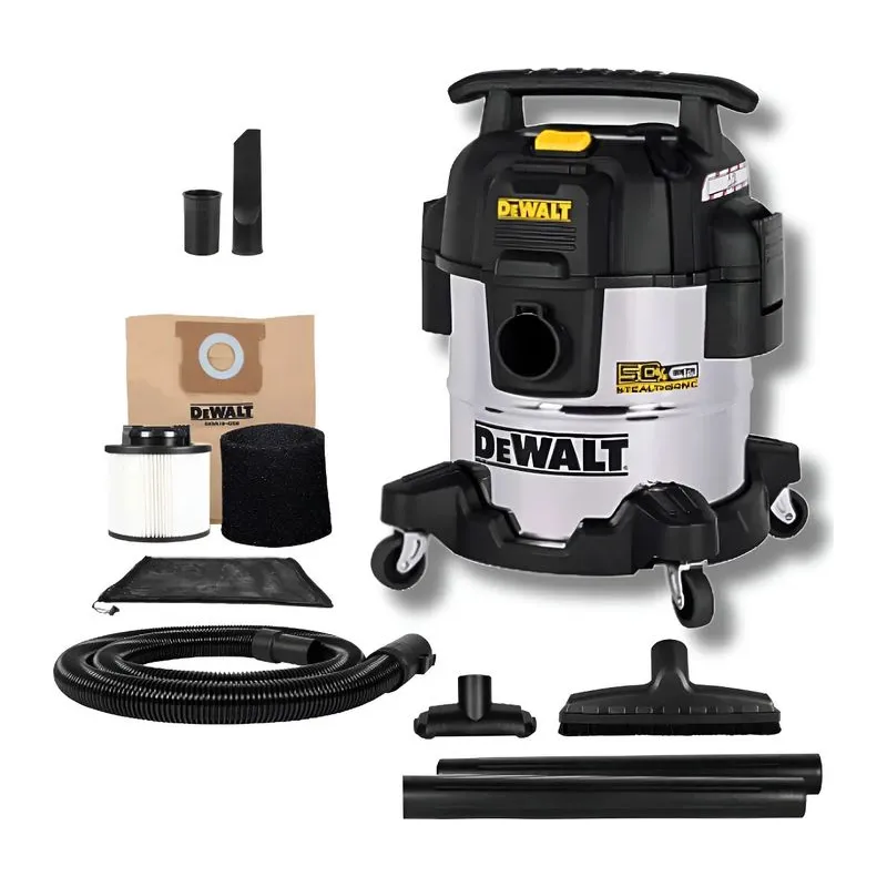 Aspiradora Dewalt 20l 750w Liquido Polvo 50% Mas Silenciosa