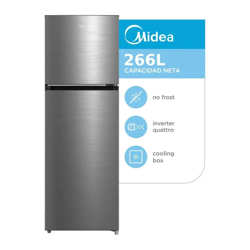 Midea MDRT385MTF46AD · Heladera No Frost Inverter 266 L
