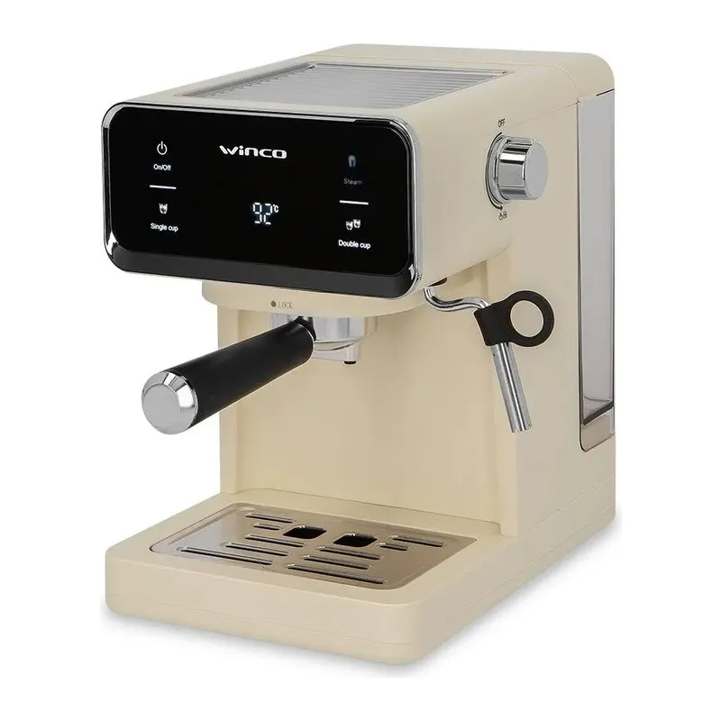 Cafetera Express Digital Touch 20 Bar W1927b Winco Blanco Beige