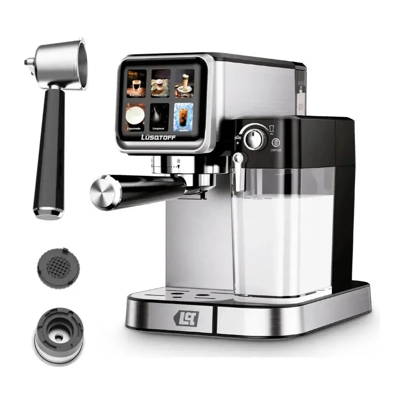 Lusqtoff LQ-EX010 · Cafetera de cápsulas · Negro e inox