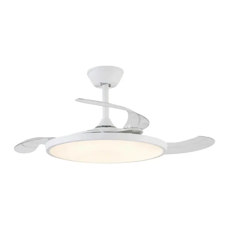 Ventilador de Techo Retractil Ranser Zeta Cf-306 40w Luz Led Blanco
