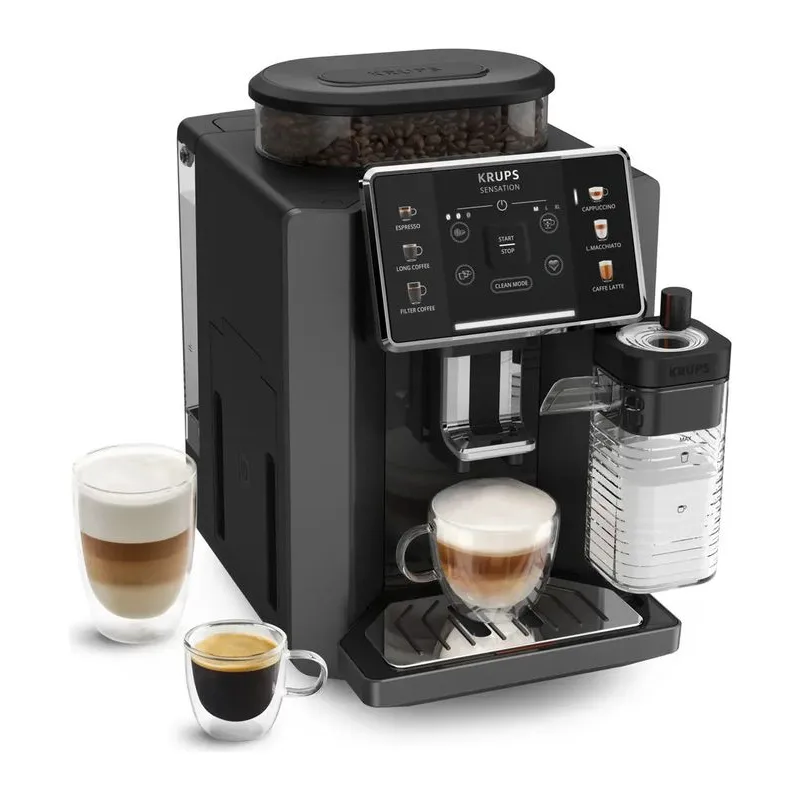 Cafetera Automatica Krups Sensation Milk Espresso Cappuccino Negro