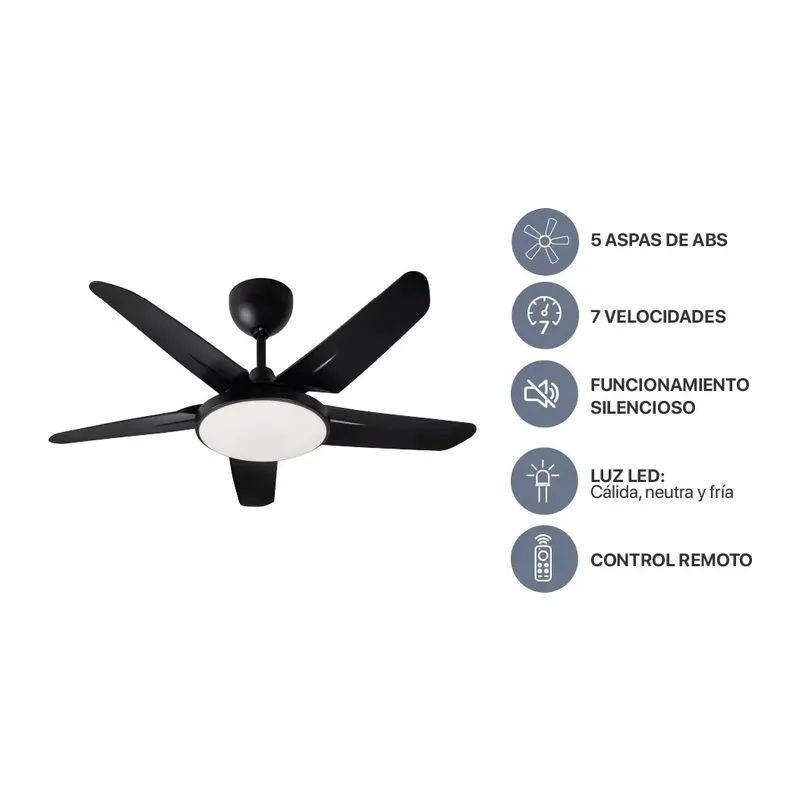 Ventilador de Techo Codini VTIAB42AB 42" Blanco