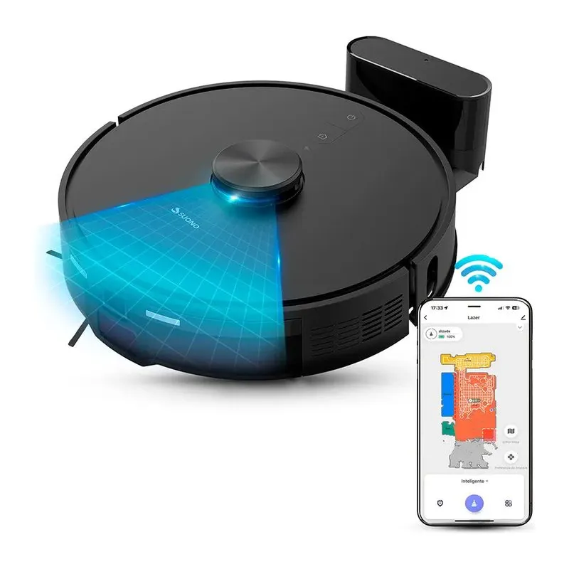 Aspiradora Robot Trapeadora Smart Láser Suono  WiFi App  Roller Brush  4 Modos Programación Horaria