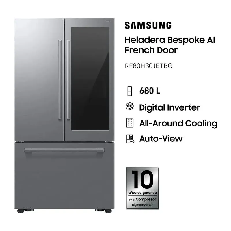 Heladera Samsung Bespoke AI French Door Autoview 680L