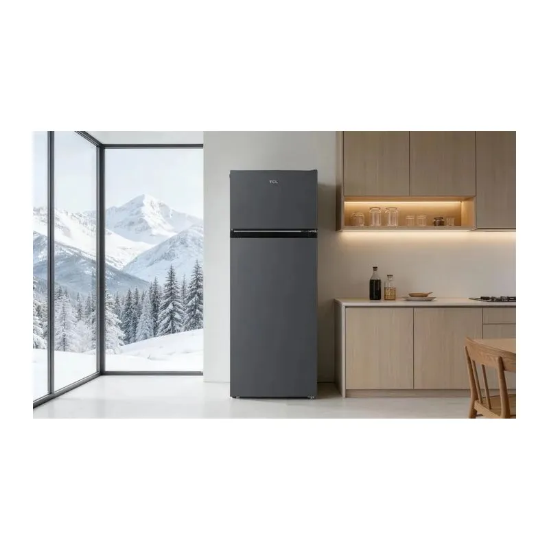 Heladera Tcl F248tmg Top Mount 252l Gris Freezer Superior
