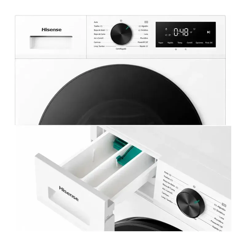 Hisense WF1I1141BW · Lavarropas Inverter 10,5 kg · Blanco