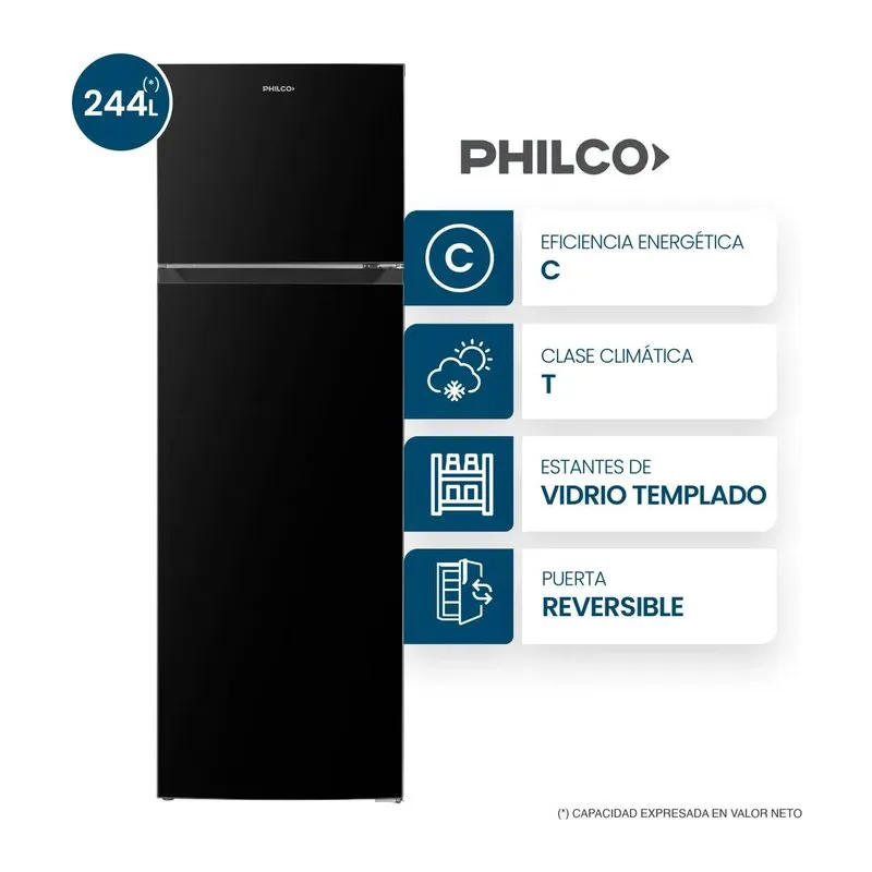 Philco NPHCT260N · Heladera · Negro