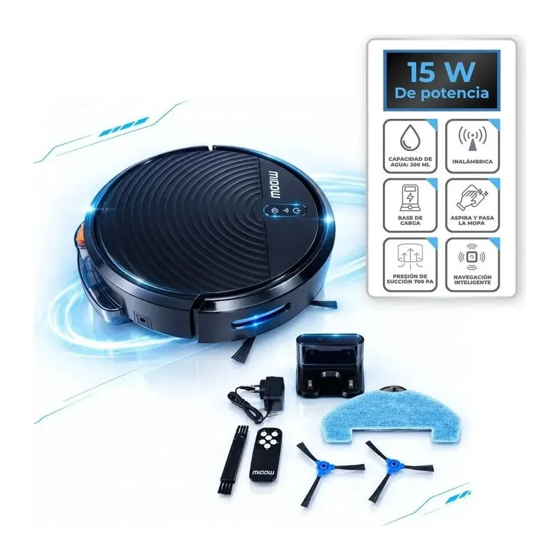 Aspiradora Robot Smart Con Wifi 115w Midow