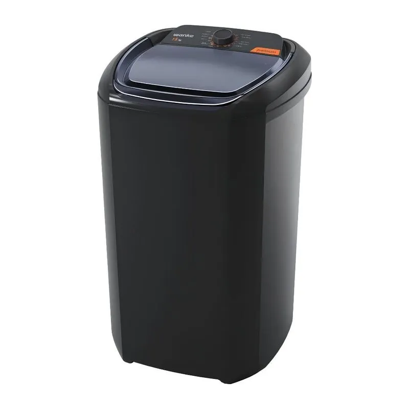 Lavarropas Semiautomatico Premium Plus 15 Kg Wanke Lwbe150t3earbp Negro