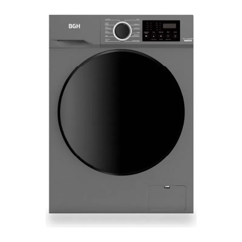 BGH BWFE08S24AR · Lavarropas Inverter 8 kg · Gris oscuro