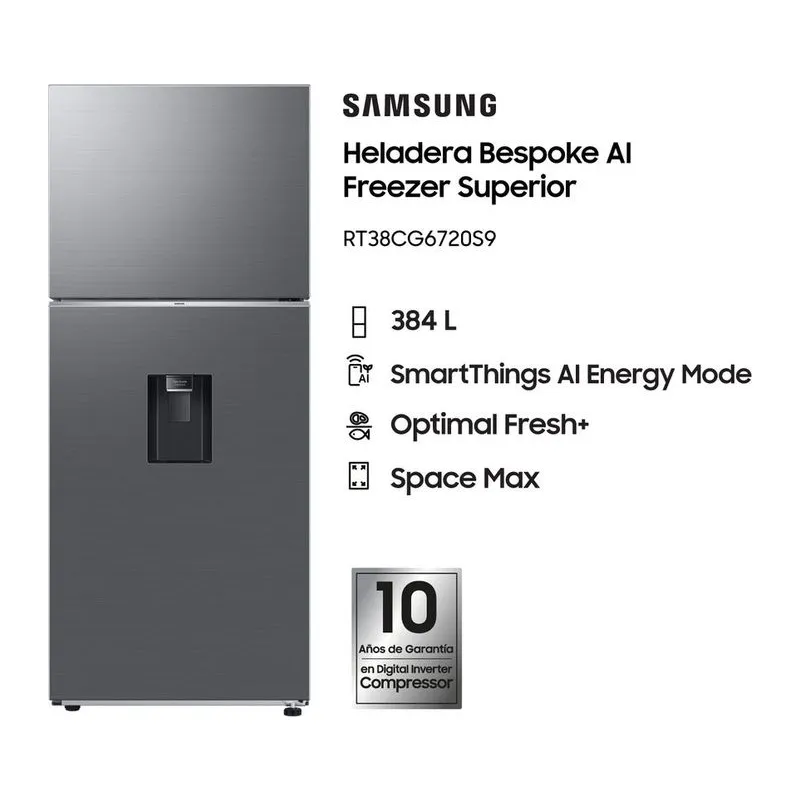 Samsung RT38CG6720S9 · Heladera No Frost Inverter 348 L
