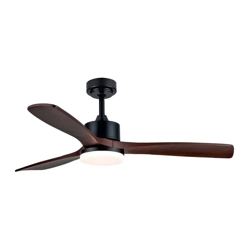 VENTILADOR DE TECHO LAFTDREN 526 3 VELOCIDADES LED 24W MADERA Y NEGRO