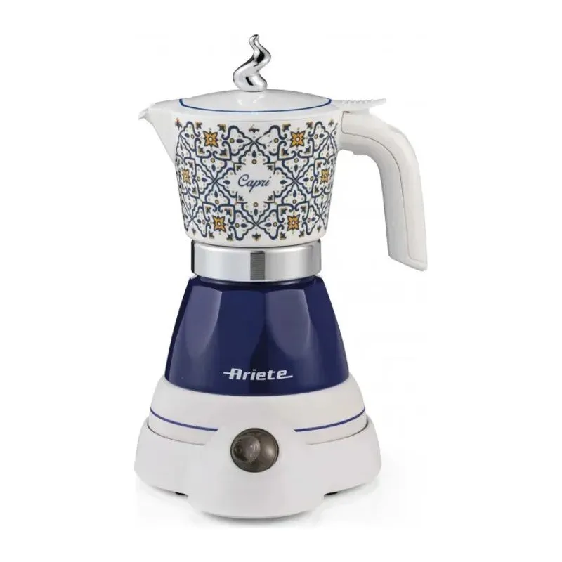 Cafetera Electrica Ariete Capri Moka Italiana 2 A 4 Tazas Color Azul