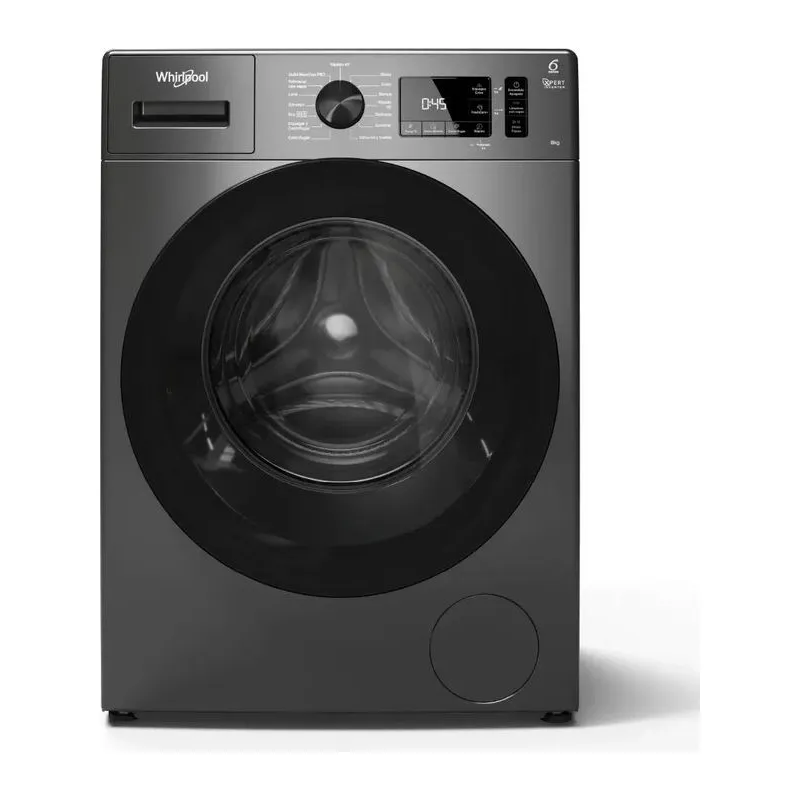 Whirlpool WNQ80BS · Lavarropas 8 kg · Inoxidable