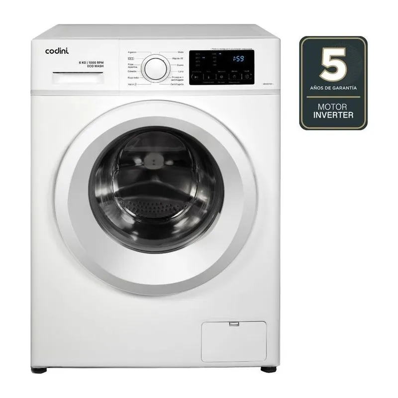 Codini 6010BI · Lavarropas 6 kg · Blanco