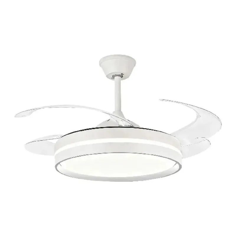 Ventilador de Techo Retráctil Led Control 6 Velocidades Blanco Evvo Cf-3000w