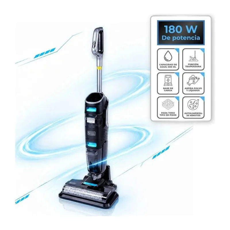 Aspiradora y Trapeadora Inalámbrica Duo Pro Max Black & Decker BXUVXA04