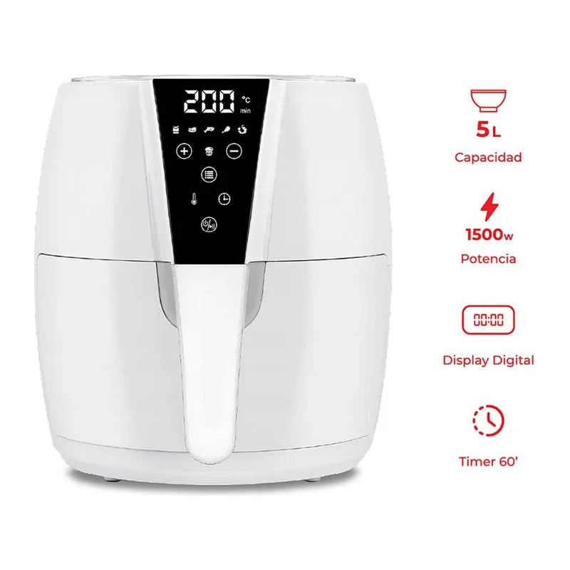 Freidora De Aire Digital 5L VELTRO ROMA CUCINA