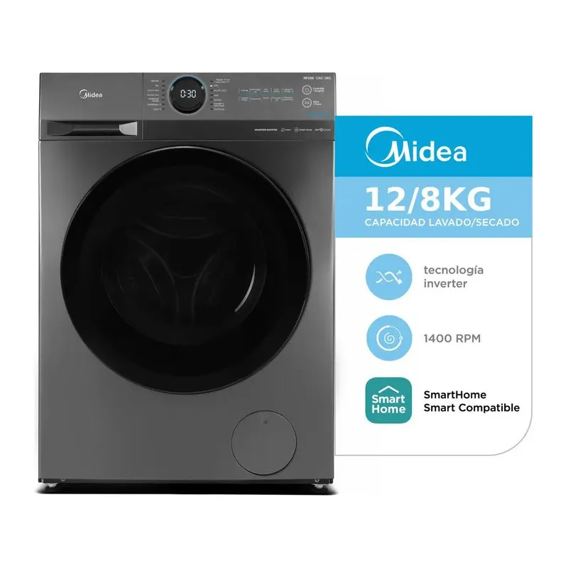 Midea MF200D120B/T-A1 · Lavarropas · Titanio