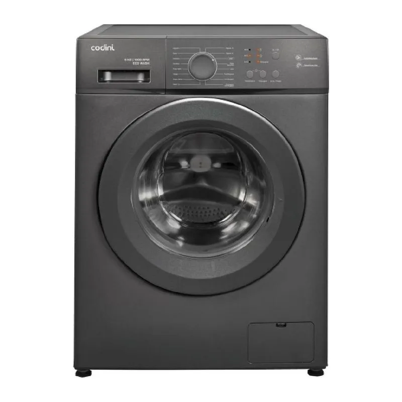 Lavarropas Automático Codini Inverter Steam 6kgs 1000 Rpm Gris