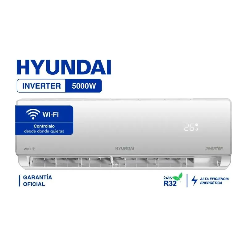 Hyundai HY11INV-5000FCW · Aire acondicionado 4.300 frigorías · Blanco