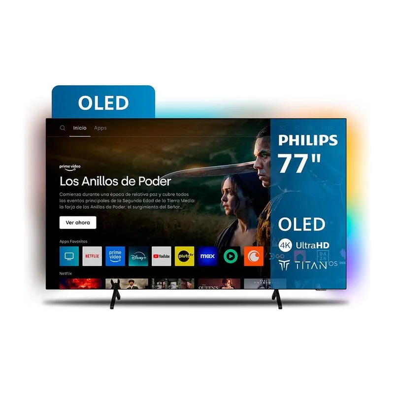 Smart TV Philips 77" OLED 4K Titan OS