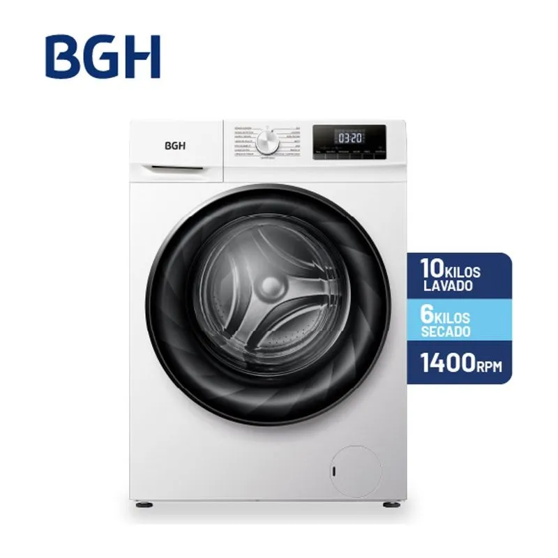 BGH BWDN10W25AR · Lavarropas 10 kg · Blanco