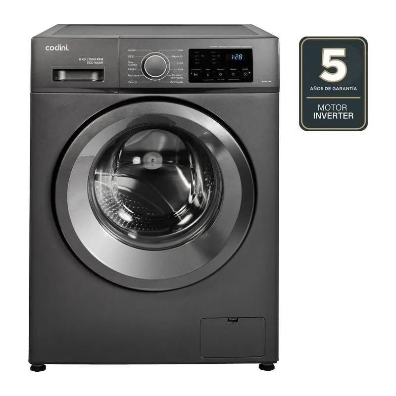 Codini 6010GI · Lavarropas 6 kg · Gris