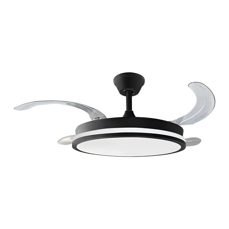Ventilador de techo retractil Protalia led negro.
