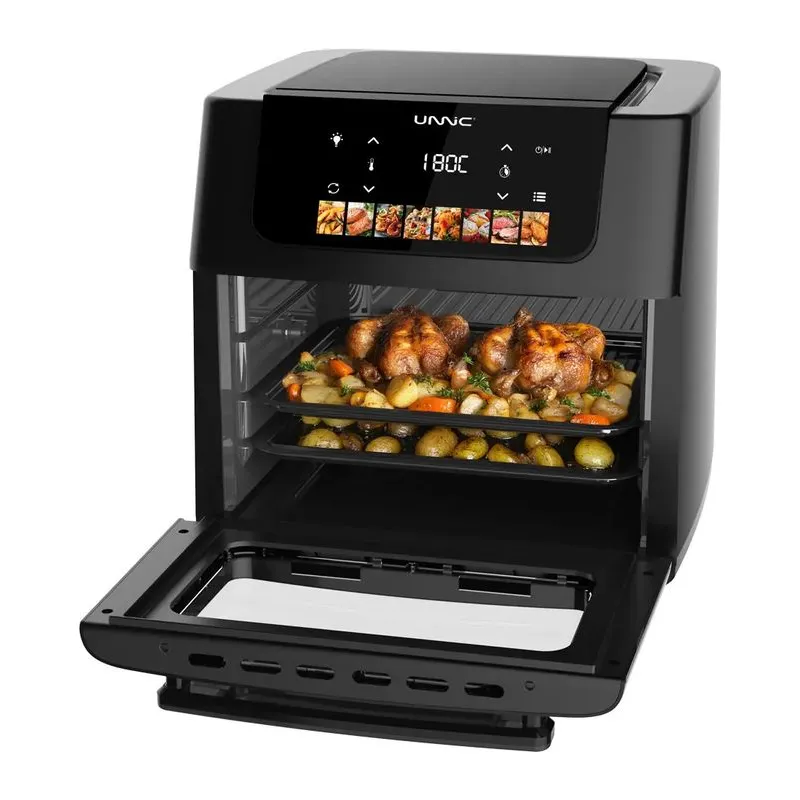 Freidora De Aire Unnic Horno Digital Tactil 16 L Dos Niveles Programas de Cocción Negro