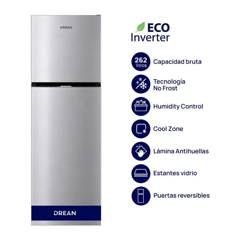 Drean RZN262PXARX0 · Heladera 244 L · Inox