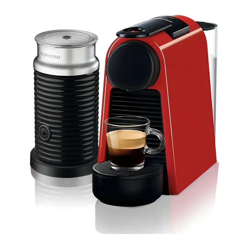 Cafetera Nespresso Essenza Mini Red D30 + Aeroccino 3