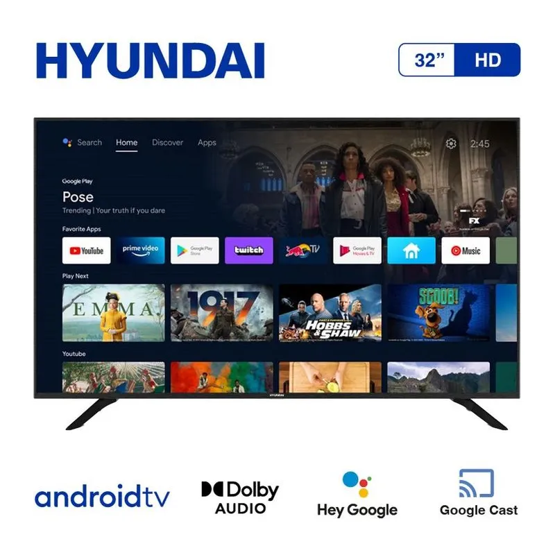 Smart Tv Hyundai 32" HD Android Tv