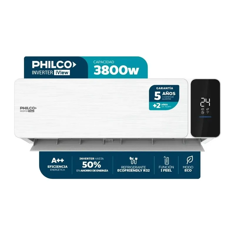 Philco PHIN38HA6AN · Aire acondicionado 3.268 frigorías · Blanco