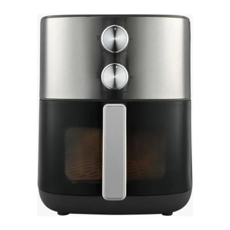 Freidora De Aire Atma Fr256maip Con Visor 6l Inox 1750w Negro