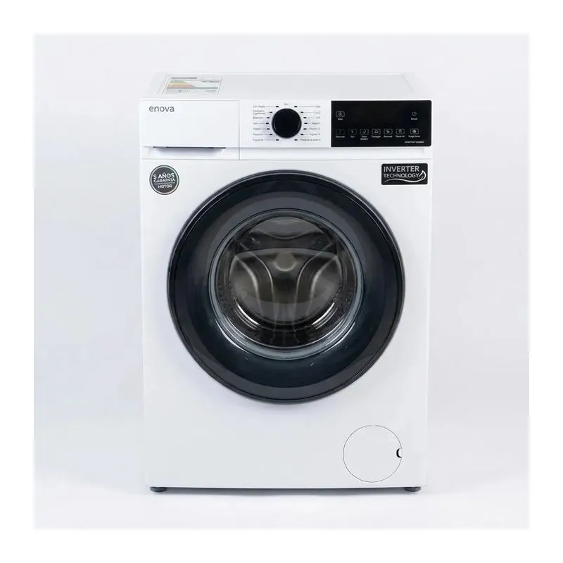 Lavarropas enova inverter carga frontal 8 kg 1200 RPM máx Blanco