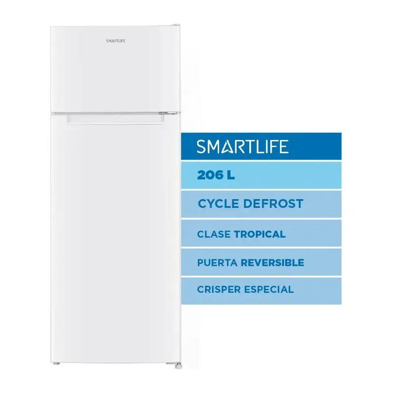 Smartlife SL-RFH220WH · Heladera 205 L · Blanca