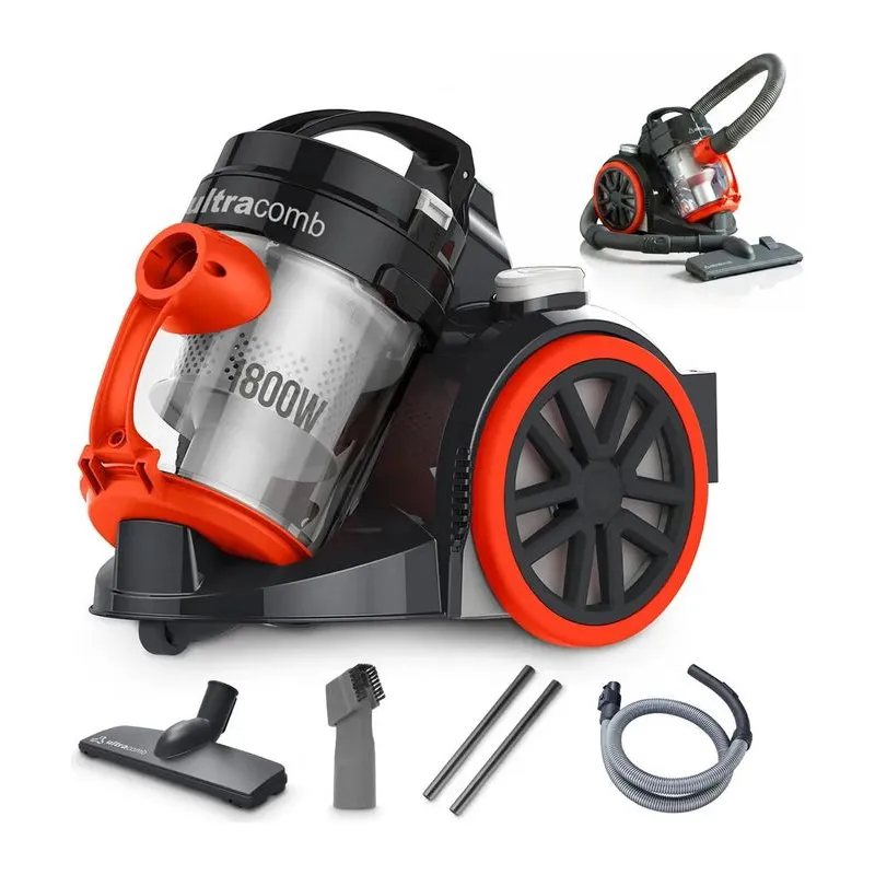 Aspiradora Trineo 1800 W 2,5 Lts Negro/Rojo AS-4224 Ultracomb