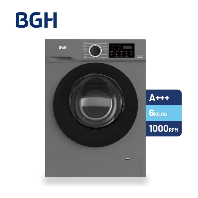 BGH BWFE06S24AR · Lavarropas 6 kg · Gris