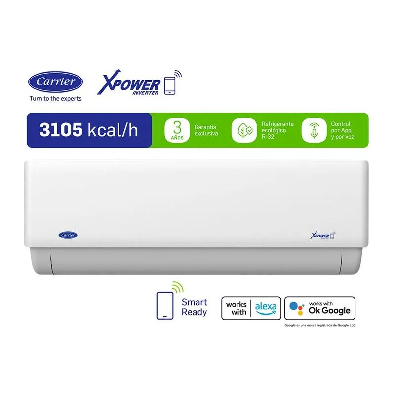 Carrier 53HVP12N81E · Aire acondicionado 3.100 frigorías