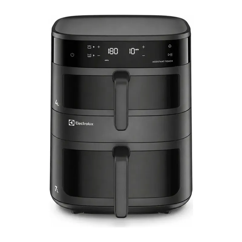 Freidora de Aire Electrolux 11lt Digital Negra Doble Cesta 2500W EAF190