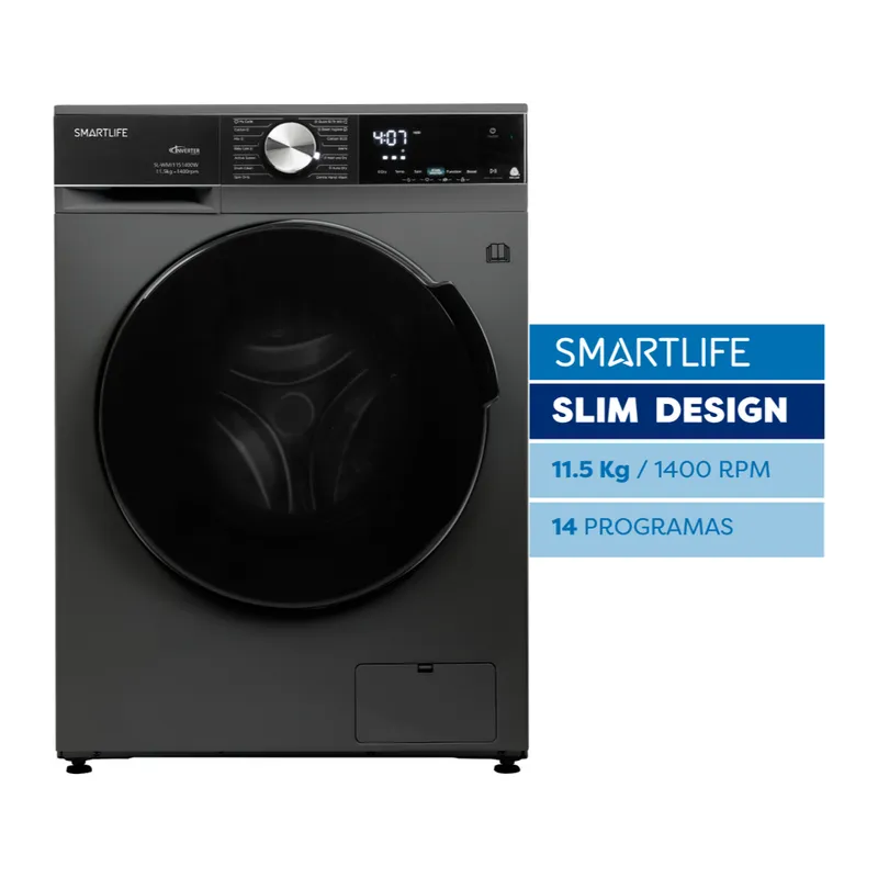Smartlife SL-WMI1151400G · Lavarropas 11,5 kg · Gris