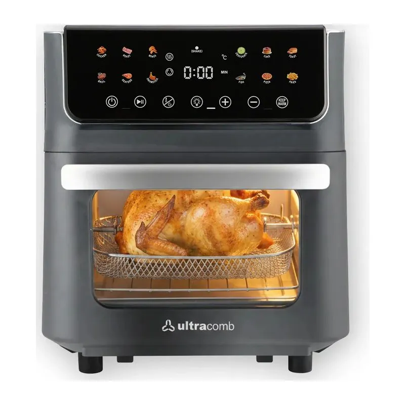 Freidora De Aire 14 Litros Digital Horno Air Fryer 1800w Gris Oscuro