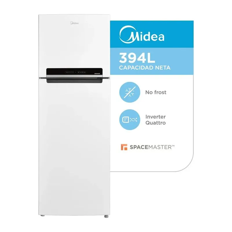 Midea MDRT533FGF01AD · Heladera 394 L · Blanca